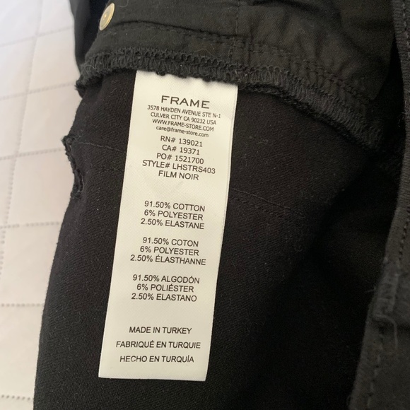 FRAME DENIM Film Noir Le High Straight Raw Stagger Jeans Size 31 - Picture 10 of 12
